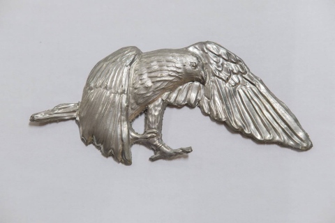 OBJECT - Representation of an eagle made from a toothpaste tube by a prisoner in 1959